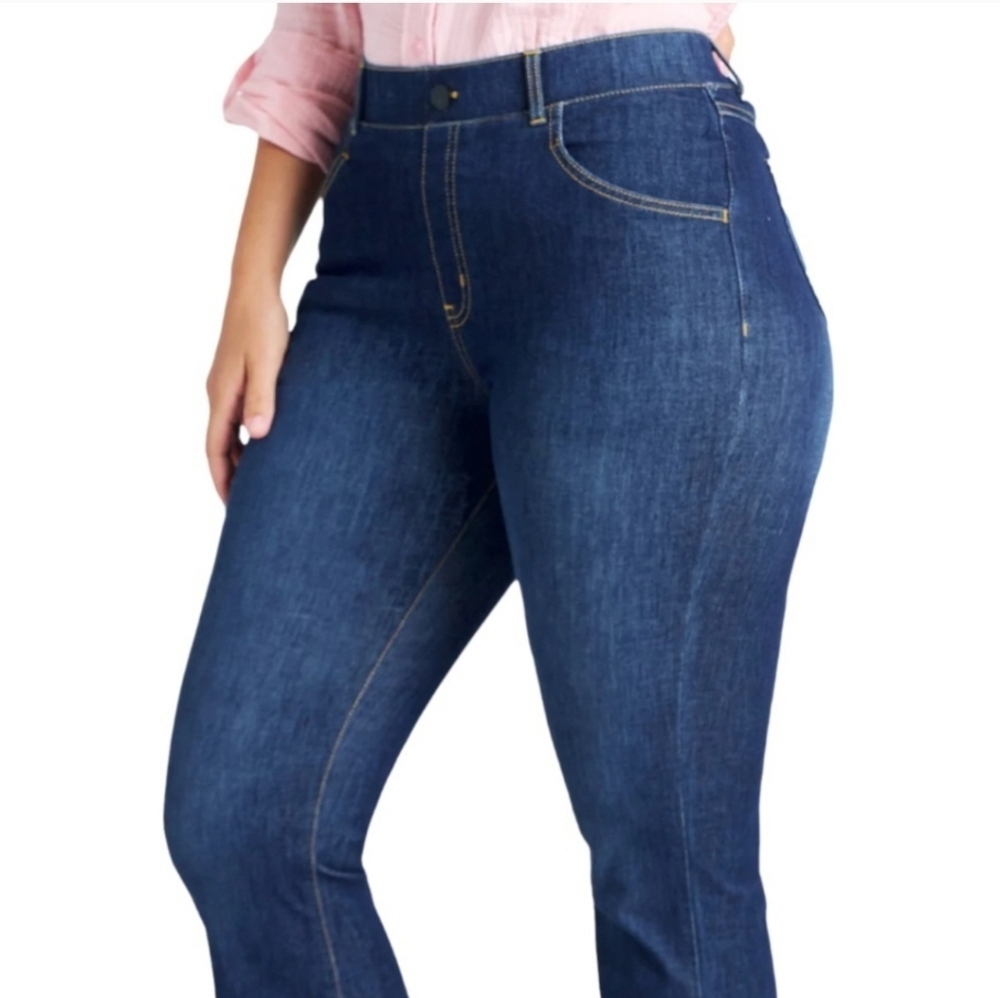 Betabrand Marin Bootcut Stretch Yoga Denim Dark Vintage Wash Size: XL - Picture 2 of 13